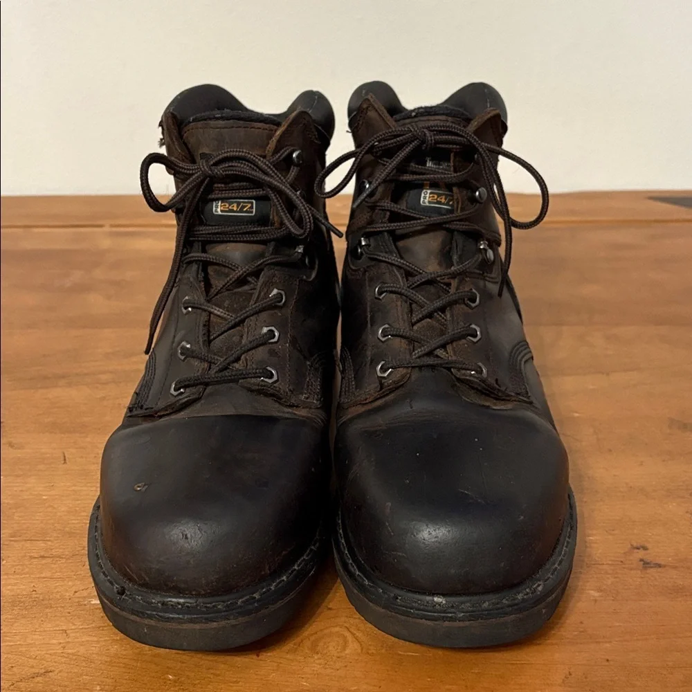 Timberland PRO Men's Dark Brown Leather Boots Size 14.5